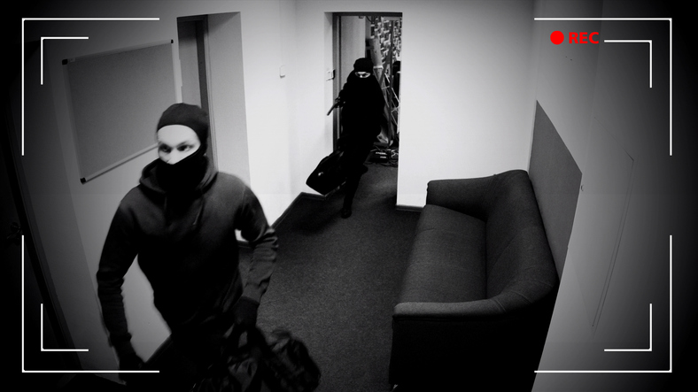 burglars inside a business